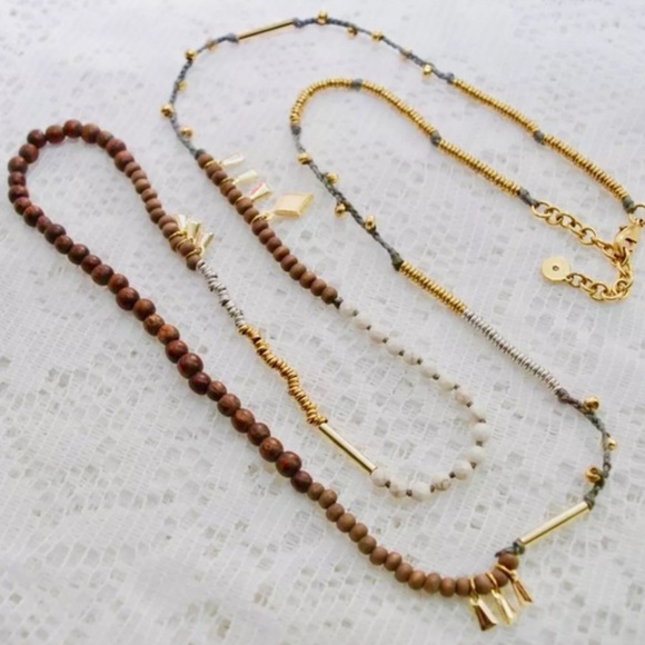 Stella & Dot | Dainty Gold Bracelet Reina Necklace/Bracelet - Natural - Picture 5 of 5